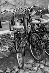 Bikes in a street of Rome