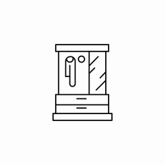 clothing storage dresser icon sign vector
