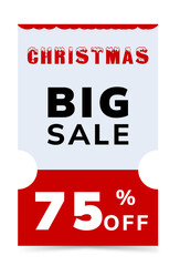 Ticket Christmas discounts. Discount flyer