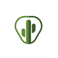cactus plant abstract logo modern style