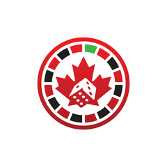 canada poker abstract logo modern style