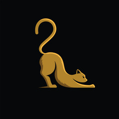 cat animal abstract logo modern style