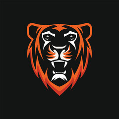 tiger animal abstract logo modern style