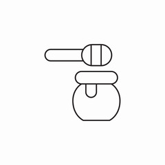 honey jar dipper icon sign vector