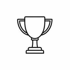 Award trophy design in outline style for graphic projects, featuring simplistic award trophy illustration and clean lines. Award trophy illustration for web design or presentations,