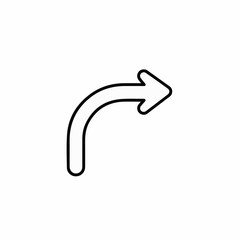 Right arrow sign, simple arrow pointing right in black and white, a clear direction symbol. Arrow points right, indicating navigation and choice on white background.