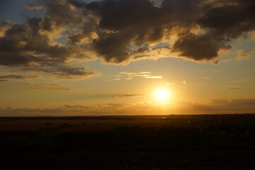 sunset over the sea