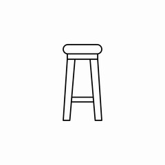 simple wood stool icon sign vector