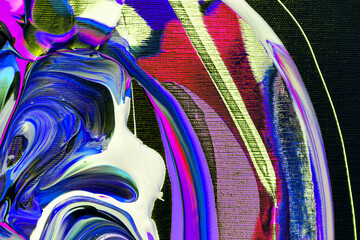 Fragment from painted canvas texture