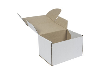 open cardboard box isolated