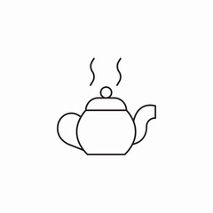 teapot with steam icon sign vector