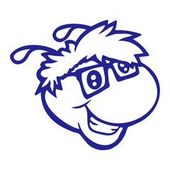 Nerd Caterpillar Intelligent Geek Worm Horn-Rimmed Glasses Fun