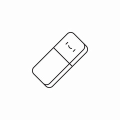 white eraser smiley icon sign vector