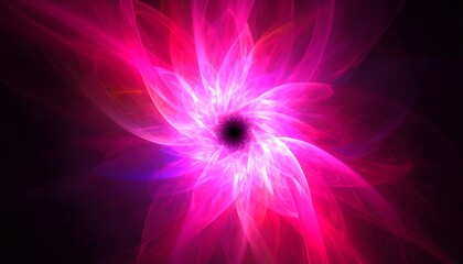 Vibrant Pink and Purple Abstract Cosmic Explosion of Light.