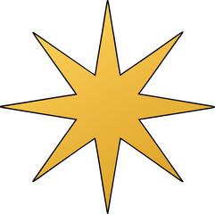 Obraz premium Golden christmas starburst vector illustration scalable eps for festive holiday designs