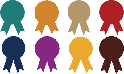 Vector award ribbons set design elements for graphic resources