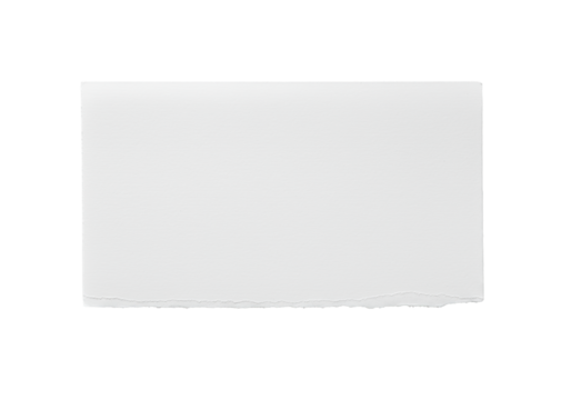 transparent paper with organic torn edges, flat lay, top-down against a transparent void with soft high-key light, offering clean copy space. Concept of new beginnings