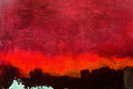 Fragment from painted canvas texture