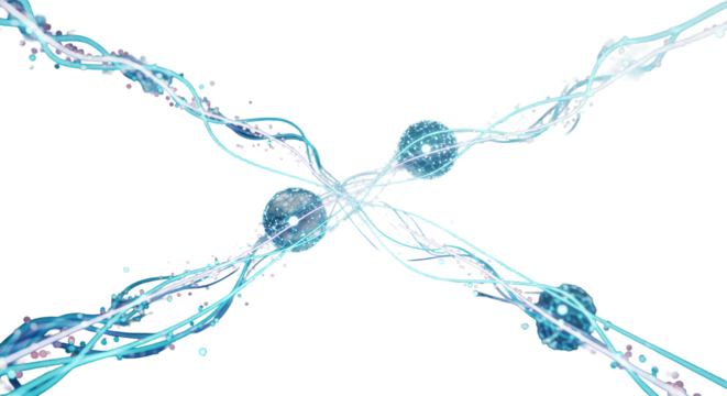 Smooth, glowing data streams and radiant nodes forming an intricate network in a vast, futuristic blue-cyan digital landscape. Concept of global digital infrastructure