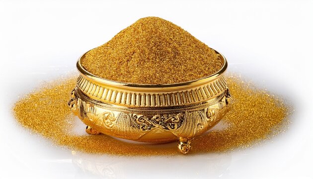 gold churi isolated on white background genrated by ai