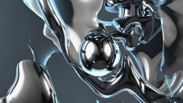 Operational Mechanism of Artificial Hip Joint Replacement or Hip Prosthetic Device Shown from Front-Facing Angle - Three-Dimensional Illustration