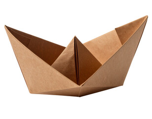 paper ship isolated on white background