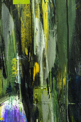 Fragment from painted canvas texture