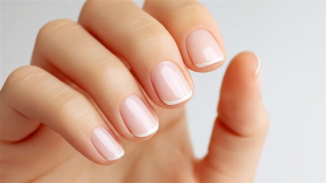 Elegant nail care routine showcasing flawless natural nails with a perfect French manicure for a chic look suitable for any occasion