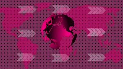 News background, Global earth map rotating digital world breaking news Studio Background. full screen blue world map earth globe animation. international news background - Powered by Adobe