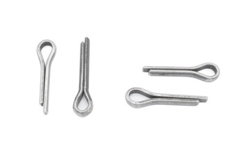 Cotter pin, key, shaft key, cotter pin, pin or head, on a white background