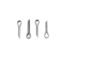 Cotter pin, key, shaft key, cotter pin, pin or head, on a white background	