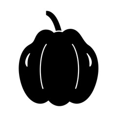 Simple black pumpkin illustration with small stem perfect for fall holidays