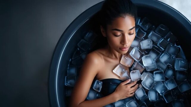 Cold plunge tub, ice bath therapy, wellness cold immersion, contrast therapy, recovery ritual, mental clarity practice, DIY ice bath, backyard spa, self-care routine