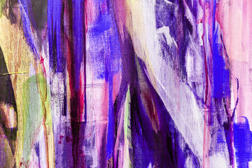 Fragment from painted canvas texture