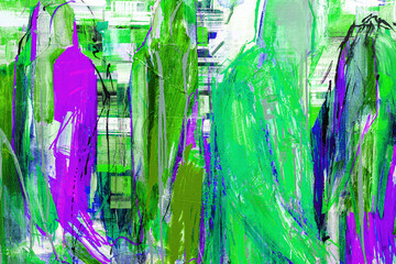 Fragment from painted canvas texture