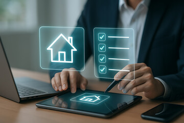 Finding a real estate property online.