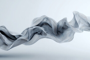 delicate swirling lines resembling clouds drift across pure clean background evoking sense of tranquility