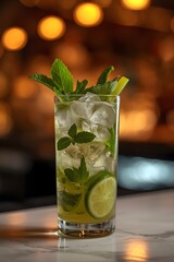 Refreshing Mojito Cocktail with Lime and Mint – Summer Drink Photography