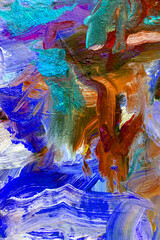 Fragment from painted canvas texture