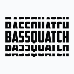 Bassquatch - Bigfoot fishing vector design, t shirt design