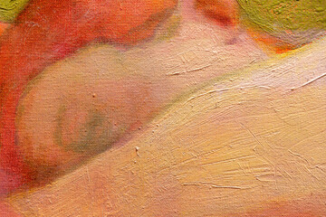 Fragment from painted canvas texture