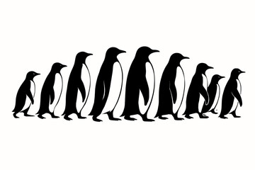 Fototapeta premium penguins walking