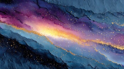 Abstract cosmic galaxy painting high resolution image