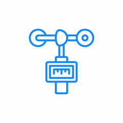 airflow meter icon sign vector