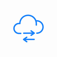 data transfer horizontal icon sign vector