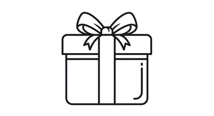 Isolated graphic illustration of present, gift box for design element for celebrations