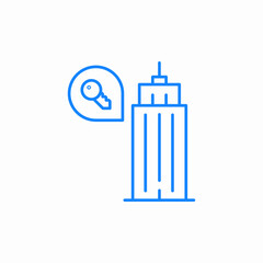 flat apartment icon sign vector