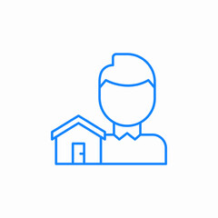home owner icon sign vector