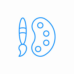 palette brush icon sign vector