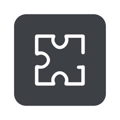 Simple Puzzle Piece Icon Clean Design for Games, Websites, and More